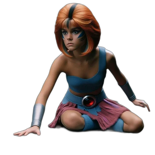dress, robot, concept art, 3d render transparent PNG cut-out