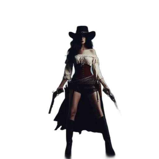 hat, staff, dress, weapon transparent PNG cut-out