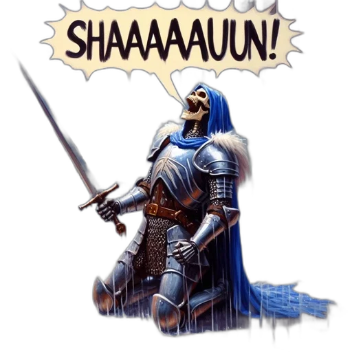 sword, comic book art, concept art, fantasy art transparent PNG cut-out