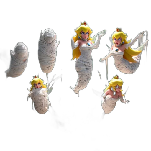 crown, creature, dress, weapon transparent PNG cut-out