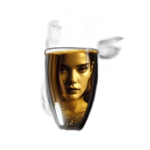 jewelry, crown, bottle, face transparent PNG cut-out