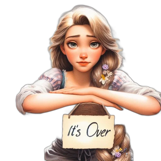 cartoon, lady, blonde, hair transparent PNG cut-out