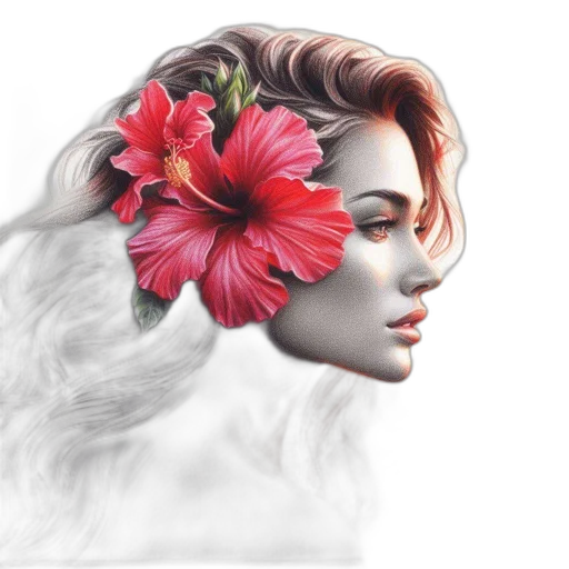 flower, crown, face, hair transparent PNG cut-out
