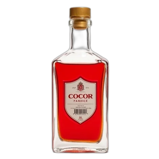 bottle, crown, red, clear transparent PNG cut-out