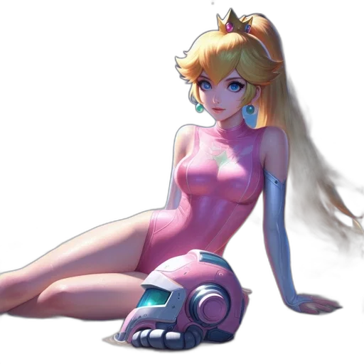 robot, dress, weapon, crown transparent PNG cut-out