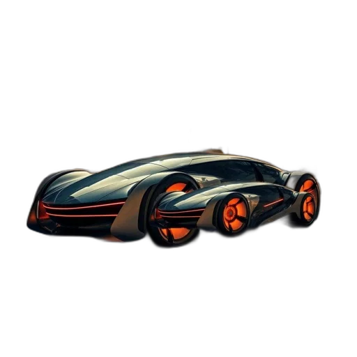 car, concept art, 3d render, photorealistic transparent PNG cut-out