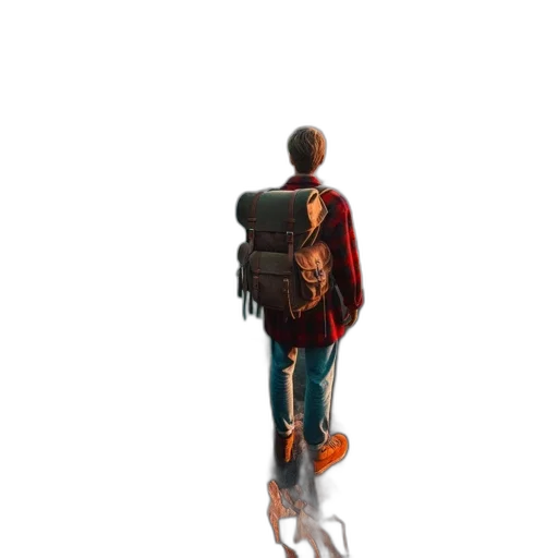 jacket, robot, staff, 3d render transparent PNG cut-out