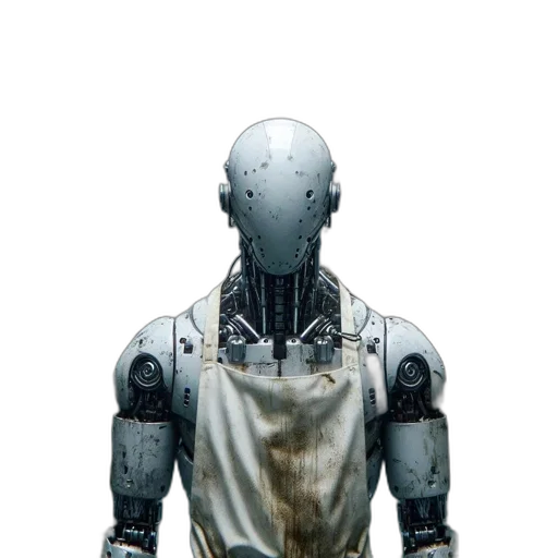 robot, jacket, mask, creature transparent PNG cut-out