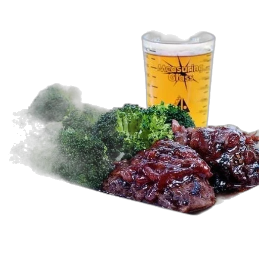 food, bottle, plate, broccoli transparent PNG cut-out