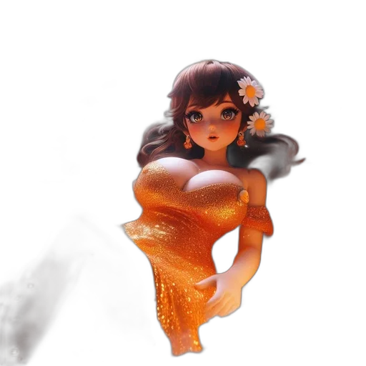 dress, 3d render, concept art, fantasy art transparent PNG cut-out