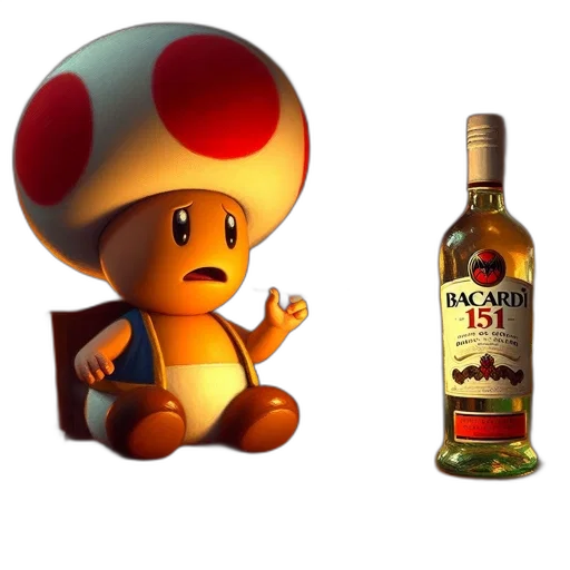 bottle, hat, concept art, pixel art transparent PNG cut-out