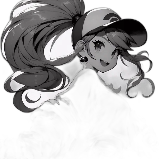 hair, creature, crown, staff transparent PNG cut-out