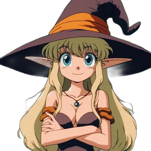 hat, staff, dress, dragon transparent PNG cut-out
