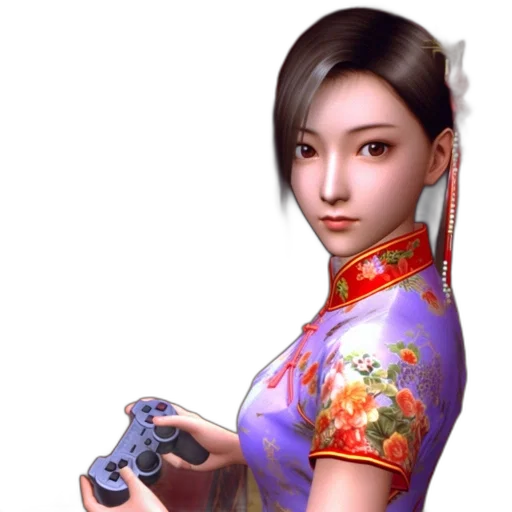 face, staff, dress, weapon transparent PNG cut-out