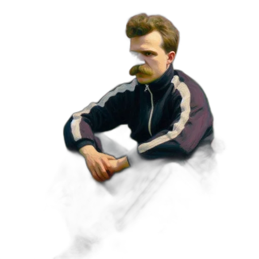 jacket, staff, face, robot transparent PNG cut-out