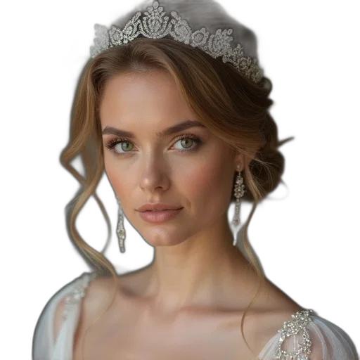 crown, jewelry, dress, face transparent PNG cut-out