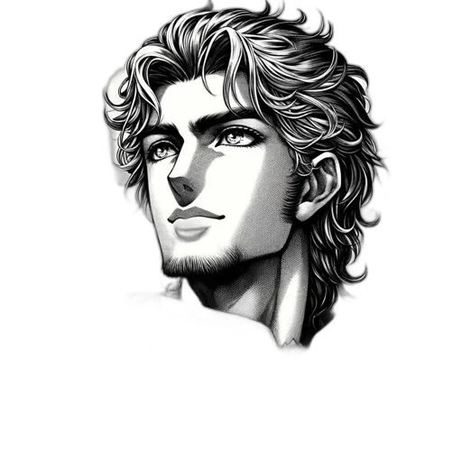 face, hair, photorealistic, cartoon transparent PNG cut-out