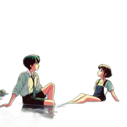watercolor, concept art, anime, pixel art transparent PNG cut-out