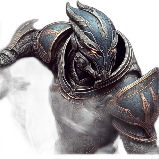 mask, dragon, sword, fantasy art transparent PNG cut-out