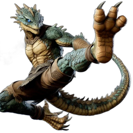 dragon, creature, staff, animal transparent PNG cut-out