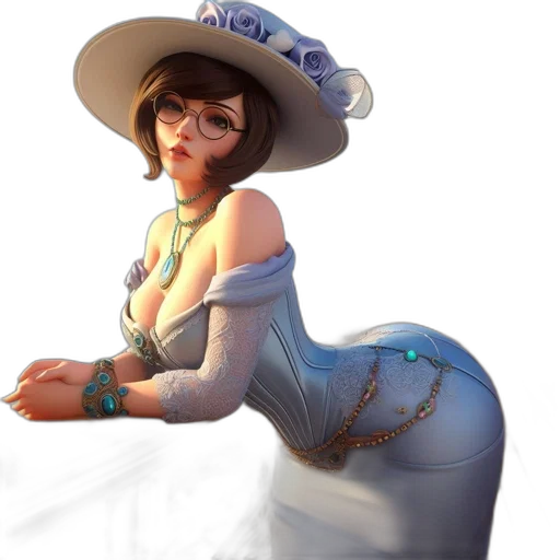 hat, staff, dress, weapon transparent PNG cut-out