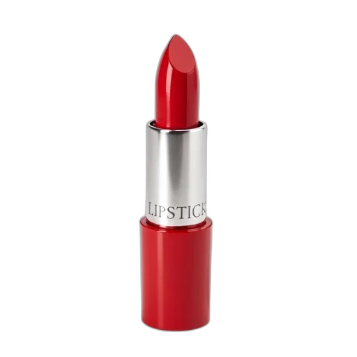 red, lipstick, silver, cap transparent PNG cut-out