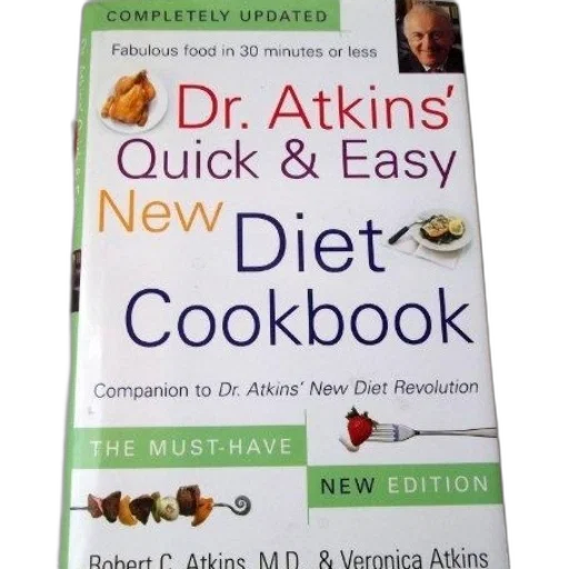 book, titled, atkins, quick transparent PNG cut-out