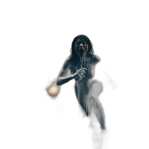 creature, hair, mask, dress transparent PNG cut-out