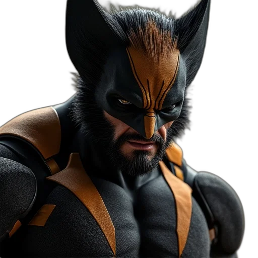 mask, animal, comic book art, 3d render transparent PNG cut-out