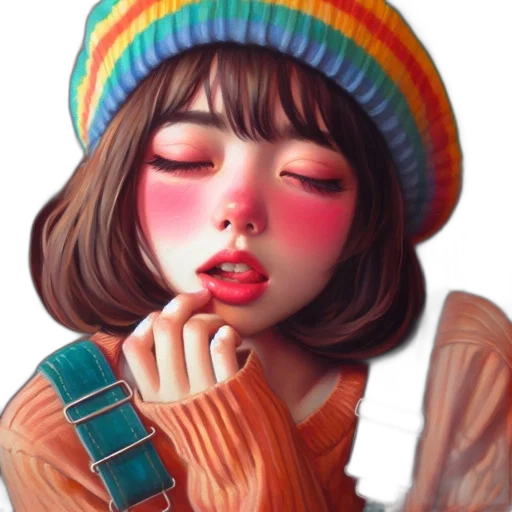 hat, face, jacket, mask transparent PNG cut-out