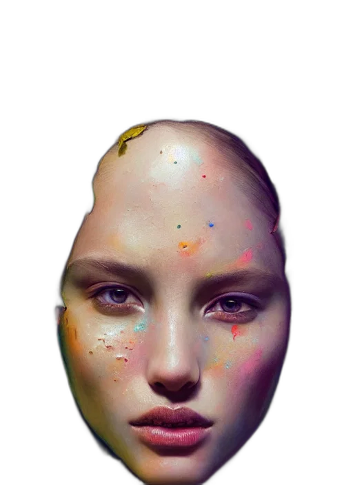 face, mask, crown, hair transparent PNG cut-out