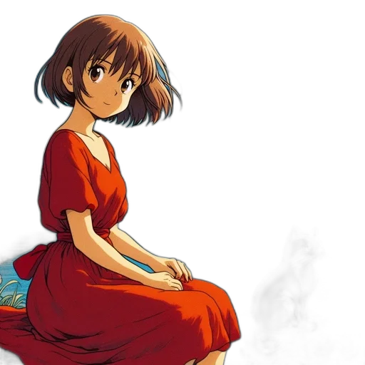 dress, anime, concept art, photorealistic transparent PNG cut-out