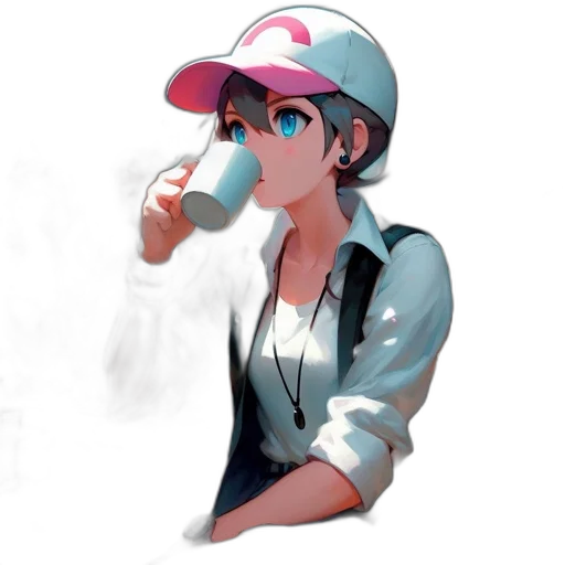 hat, staff, face, bottle transparent PNG cut-out