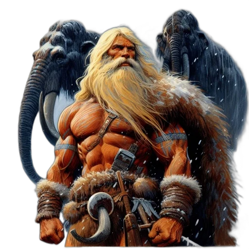 fantasy art, concept art, comic book art, muscular transparent PNG cut-out