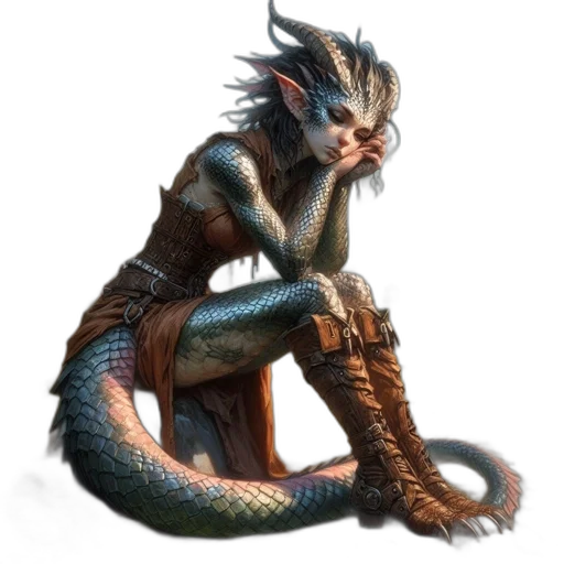 dragon, creature, animal, staff transparent PNG cut-out