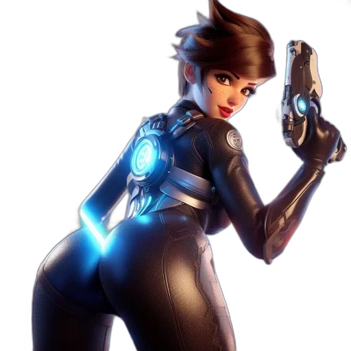 weapon, robot, jacket, staff transparent PNG cut-out