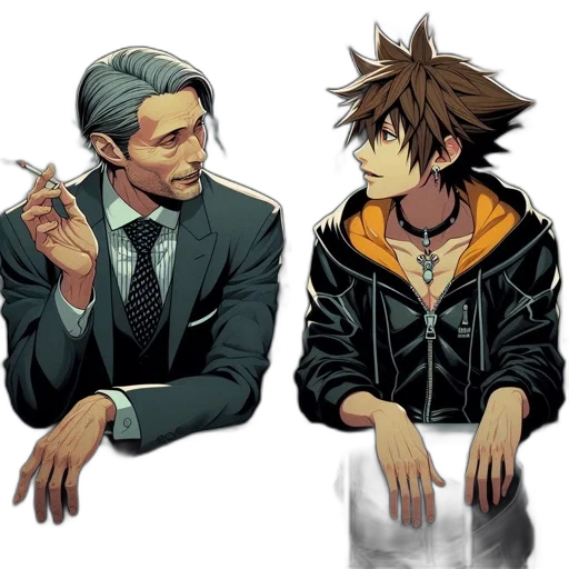 jacket, concept art, pixel art, anime transparent PNG cut-out