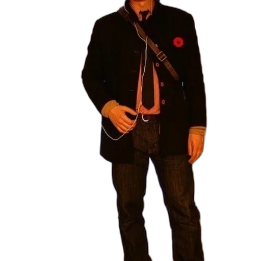 jacket, staff, hat, robot transparent PNG cut-out