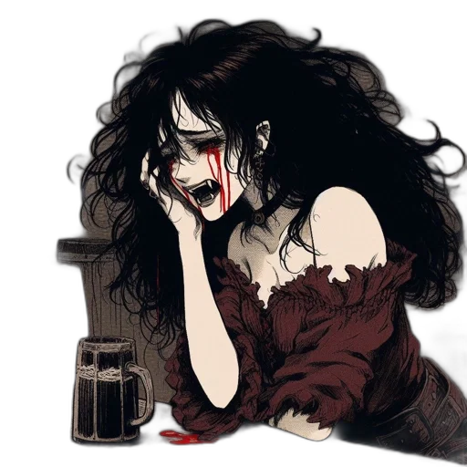 dress, comic book art, concept art, watercolor transparent PNG cut-out