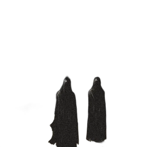 dress, jacket, staff, mask transparent PNG cut-out