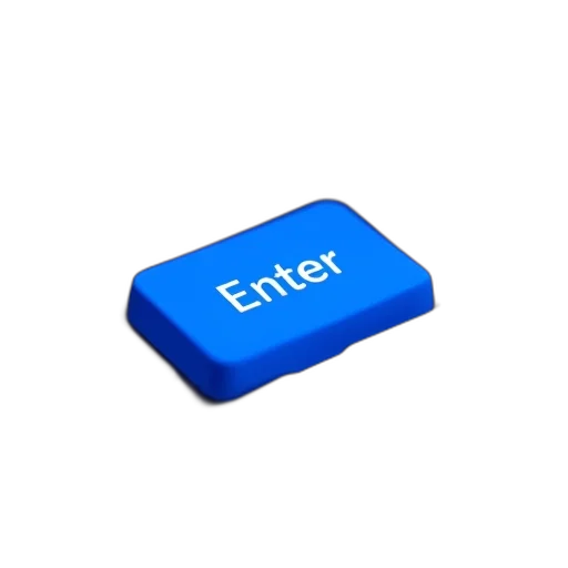 3d render, computer, keyboard, blue transparent PNG cut-out