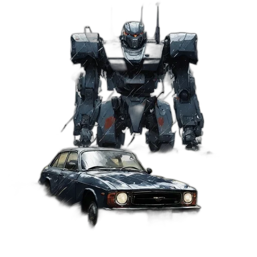 robot, car, weapon, concept art transparent PNG cut-out