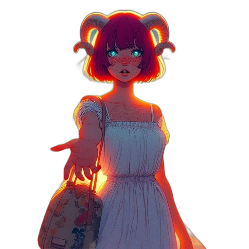 dress, creature, staff, mask transparent PNG cut-out