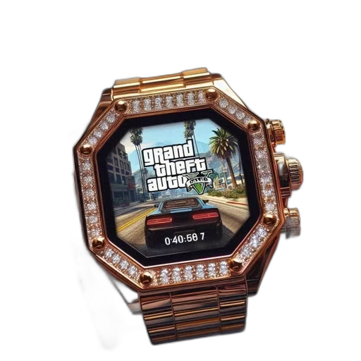 jewelry, 3d render, gold-toned, wristwatch transparent PNG cut-out