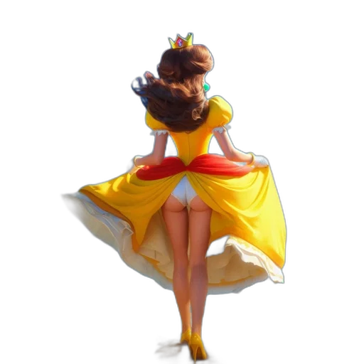 crown, dress, concept art, 3d render transparent PNG cut-out