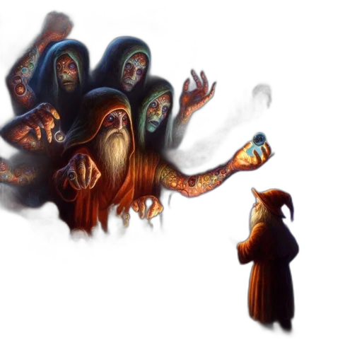 creature, staff, concept art, fantasy art transparent PNG cut-out