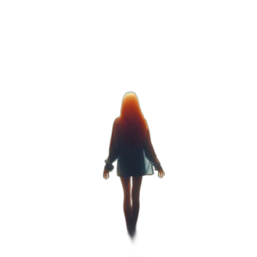 dress, jacket, hair, creature transparent PNG cut-out