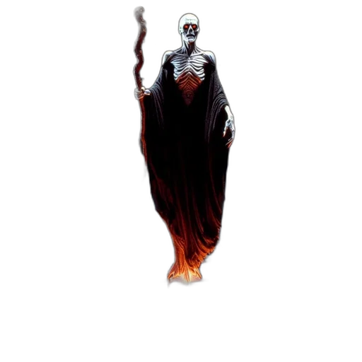 creature, staff, dress, mask transparent PNG cut-out
