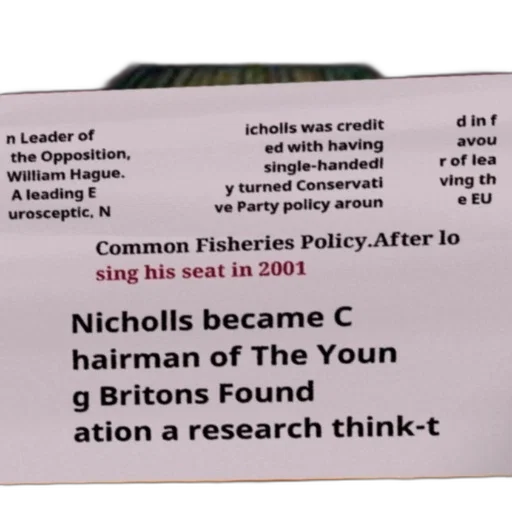 leading, eurosceptic, nicholls, credited transparent PNG cut-out