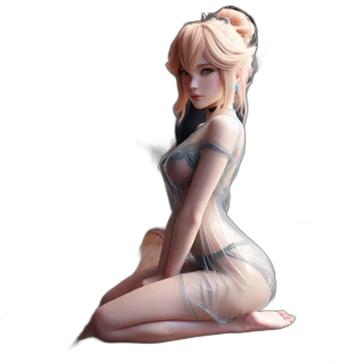 dress, robot, concept art, fantasy art transparent PNG cut-out